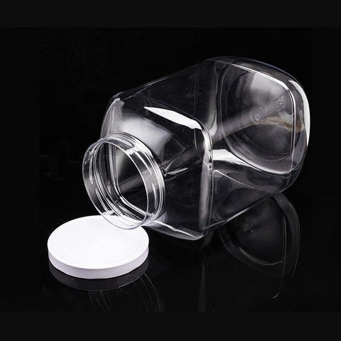 ZOOFOX kitchen pantry organization with clear, stackable jars.