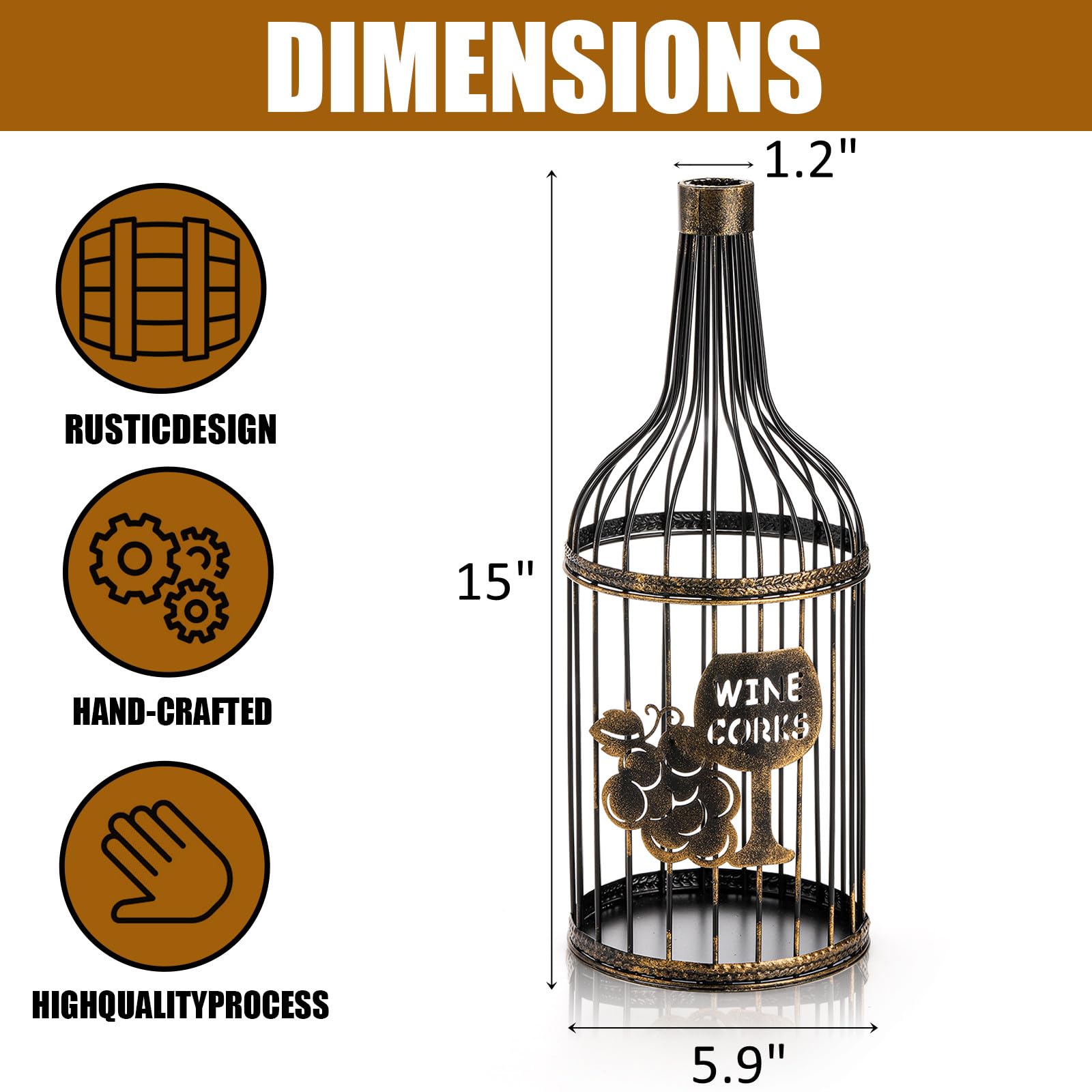 ZOOFOX large-capacity cork storage shows off up to 60 corks at a glance.