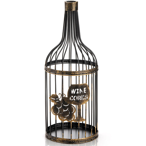ZOOFOX metal wine cork holder on display, sturdy and stylish for kitchen decor.