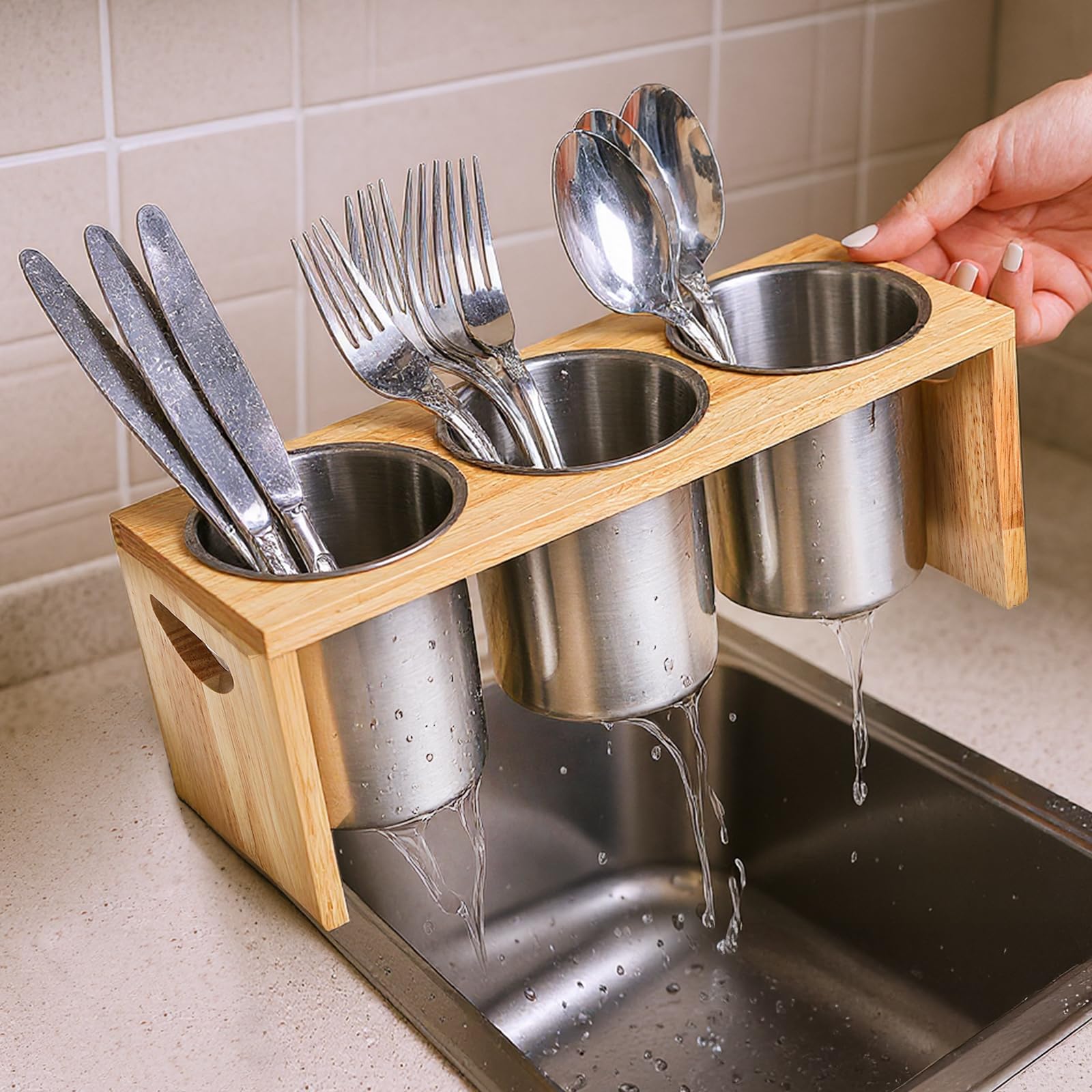 ZOOFOX packaging shows wooden base and three containers for complete setup.