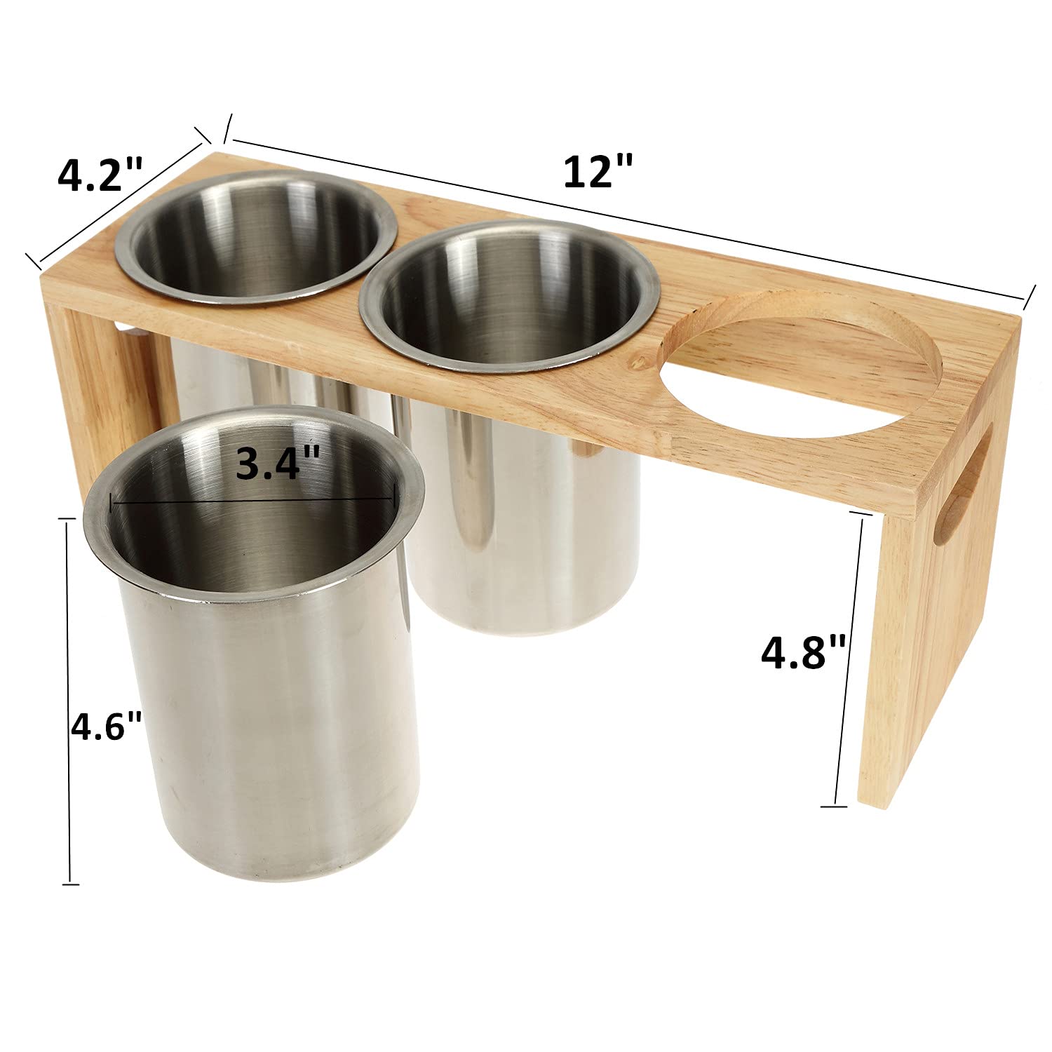 ZOOFOX stainless steel compartments keep forks, spoons, and knives neatly separated.