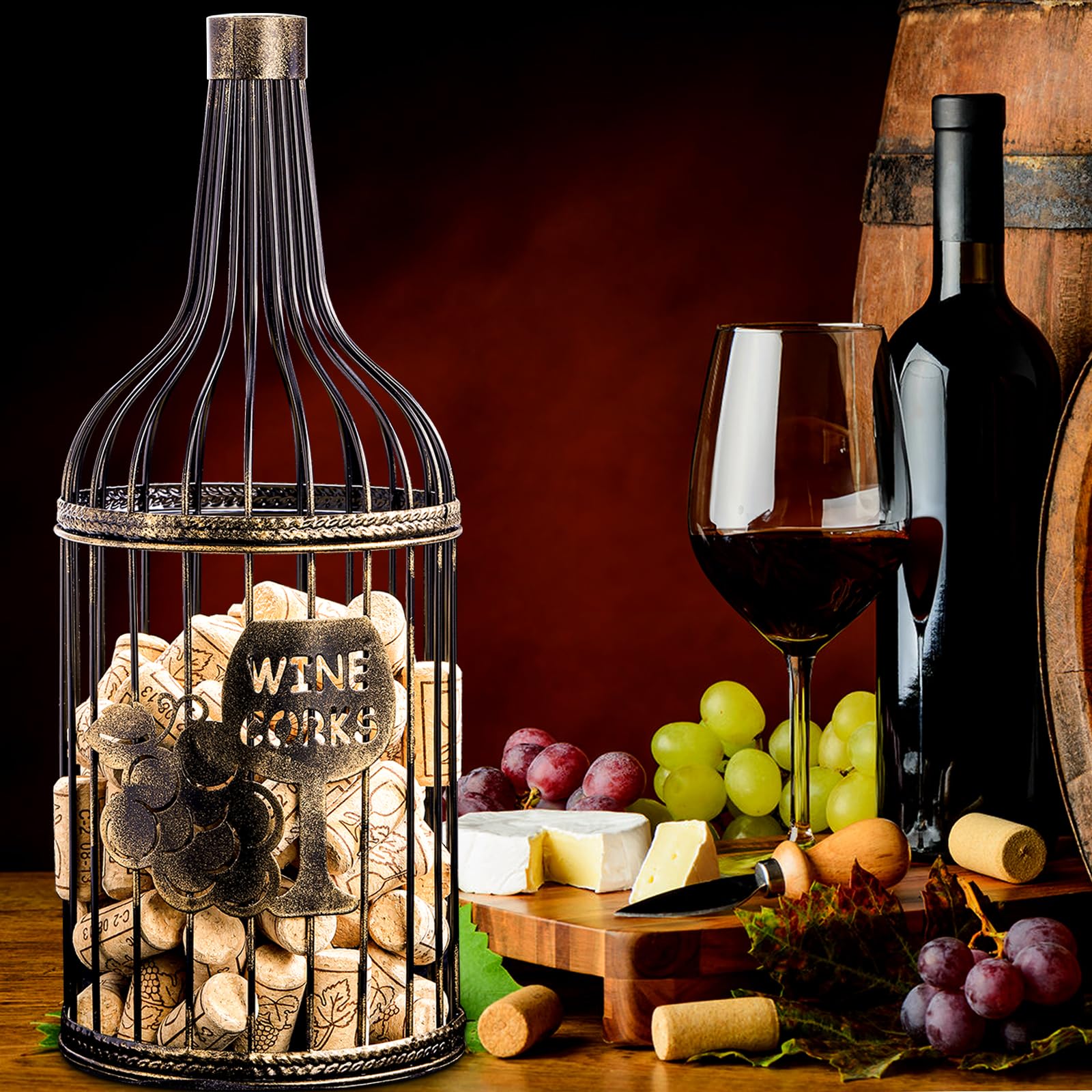 ZOOFOX table centerpiece cork holder keeps corks organized during gatherings.