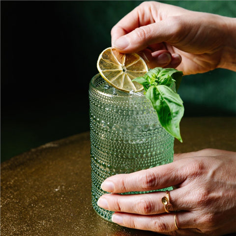 Sturdy vintage glassware by ZOOFOX for casual dining and entertaining