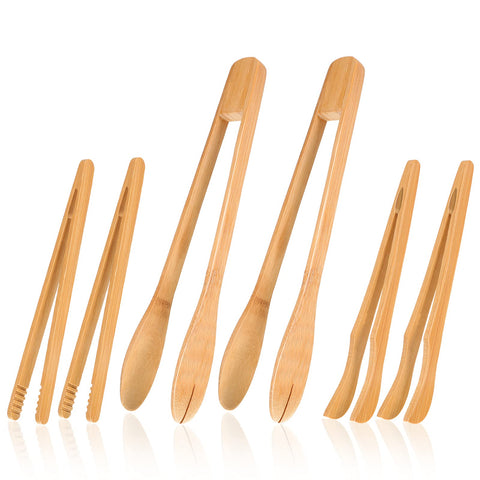 Zopeal bamboo utensils 6-piece set for versatile kitchen tasks
