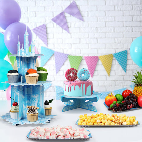Zopeal winter cupcake display trays ideal for seasonal treats.