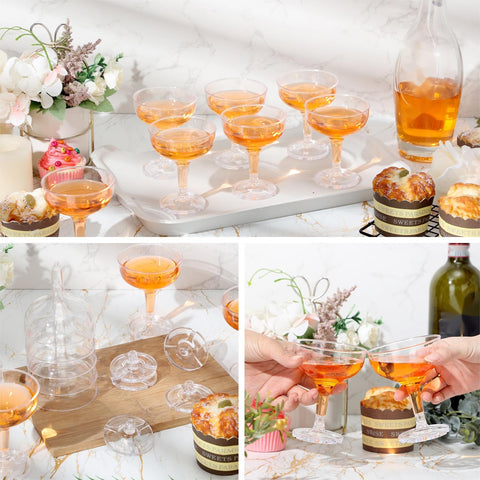 Zopeal champagne glasses 5oz pack of 50 for events and gatherings.