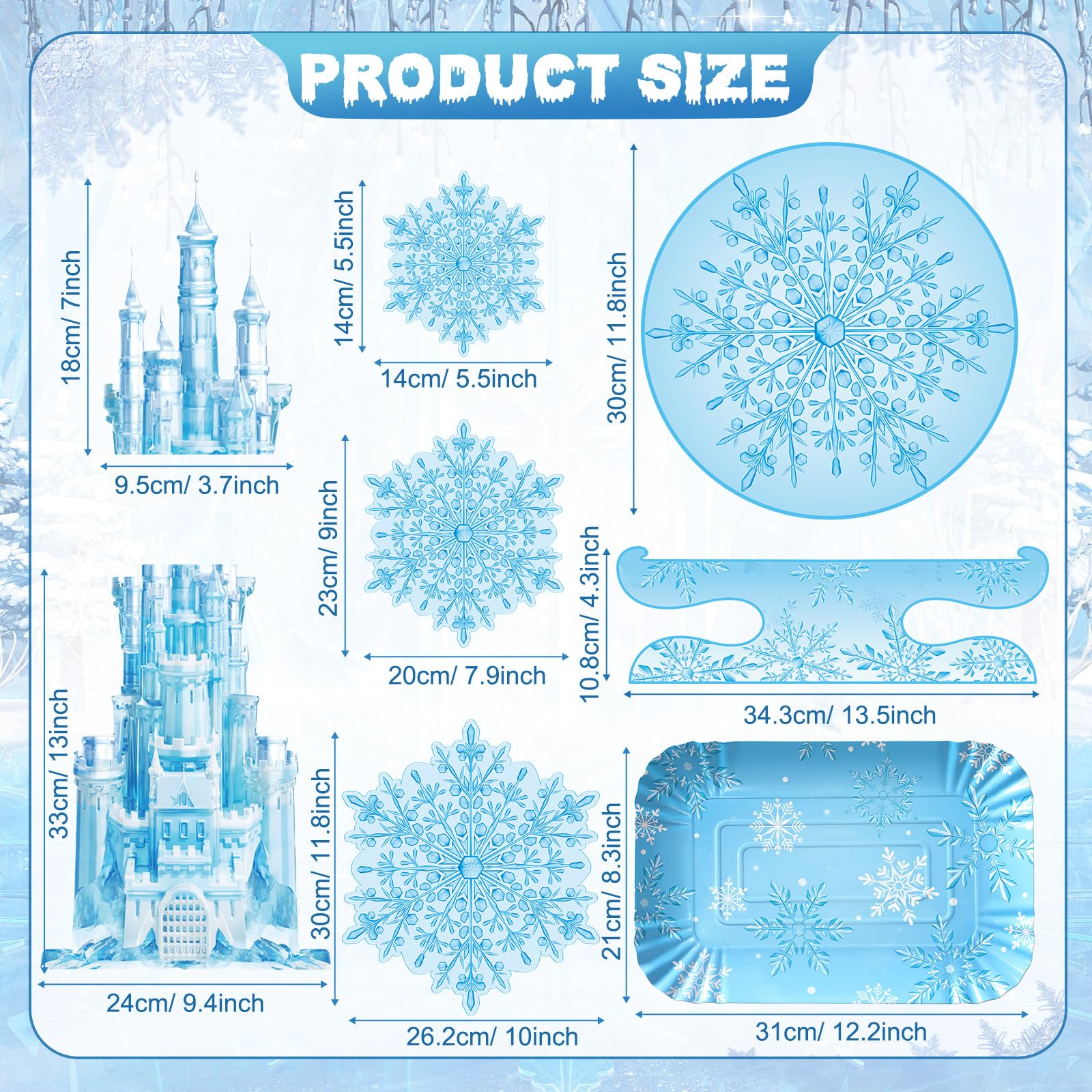 Zopeal snowflake 1-tier cake stand showcases cupcakes neatly.