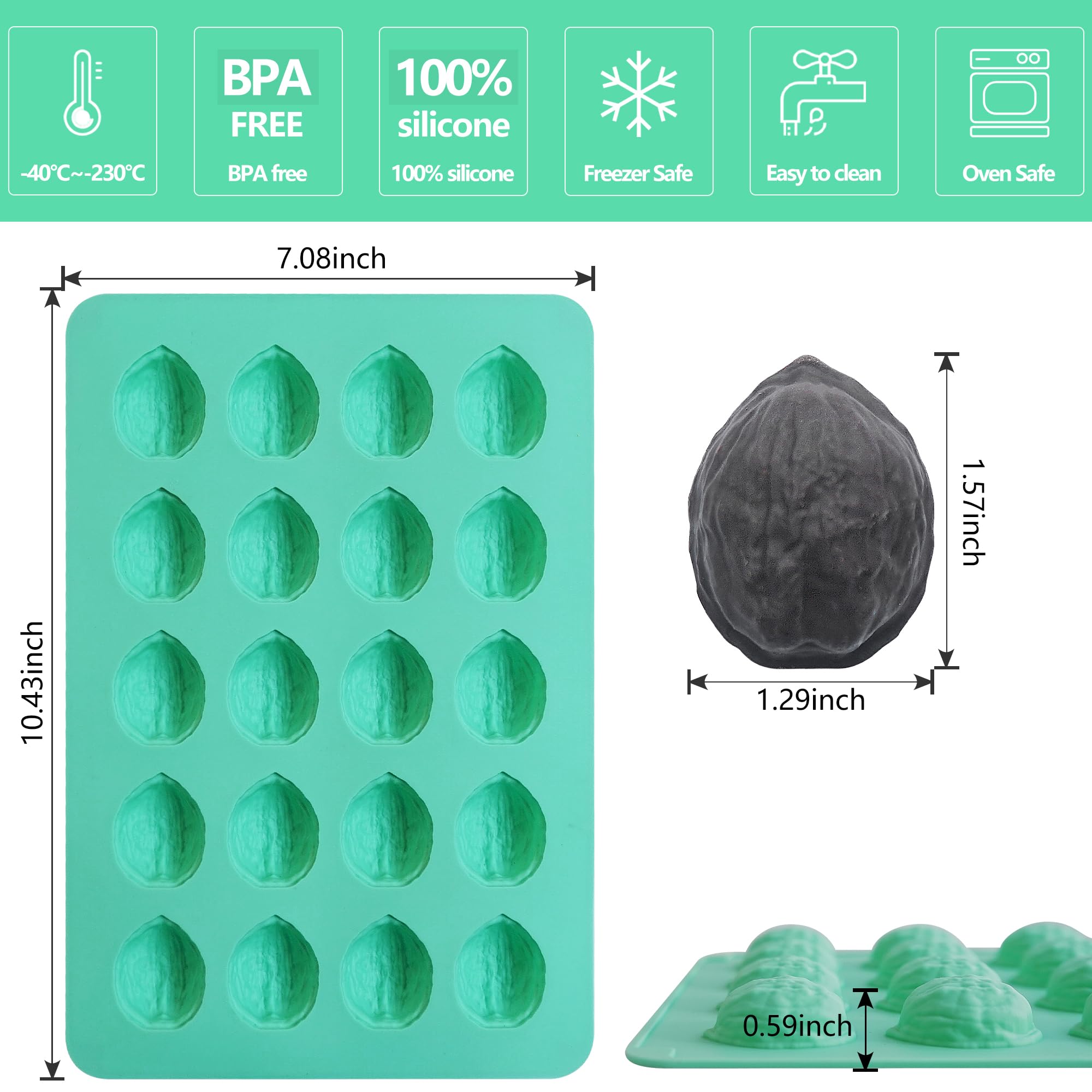 Zorazio two-pack silicone molds for cookies and chocolates.