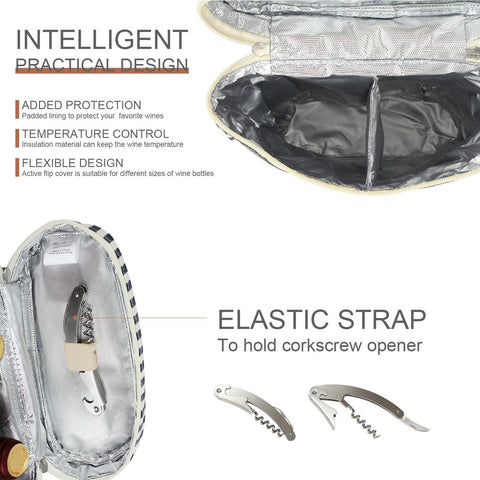 ZORMY built-in corkscrew with self-storing design for convenience.