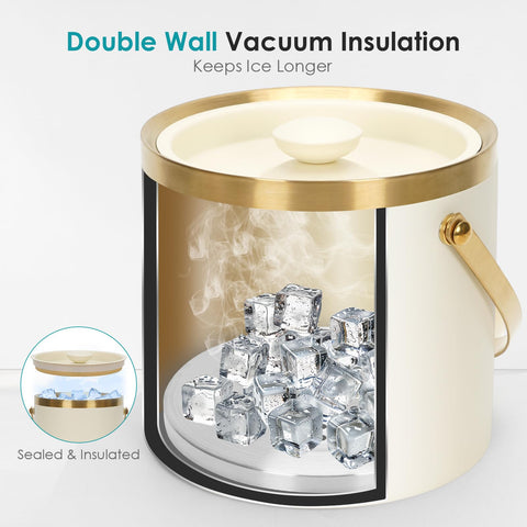 ZORMY stainless steel ice bucket demonstrates durable construction for everyday use.