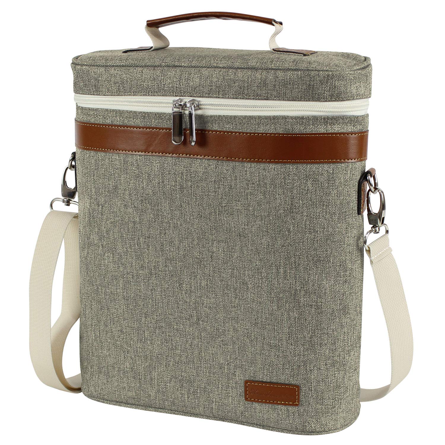 ZORMY wine tote with corkscrew opener inside pocket for on-the-go access