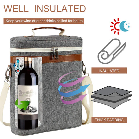 ZORMY wine tote interior is leak-resistant for easier cleanups.