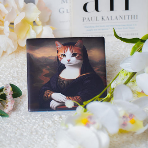 Zosiana Designs Gallery Cats ceramic coaster enhancing living room decor