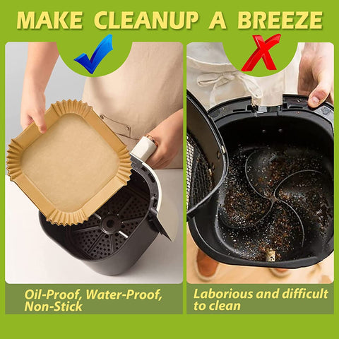 ZOWVAAM liners in use protect the fryer and reduce residue.