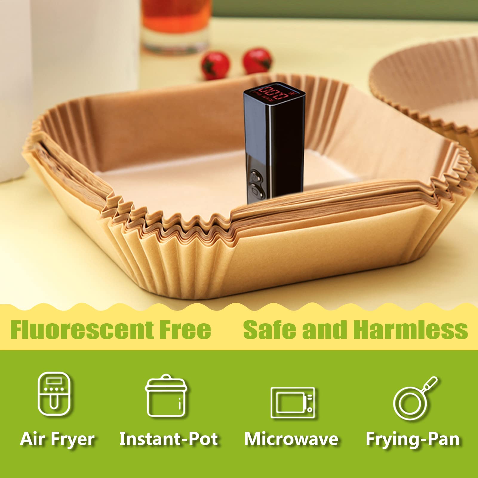 ZOWVAAM liners fit air fryer and microwave for versatility.