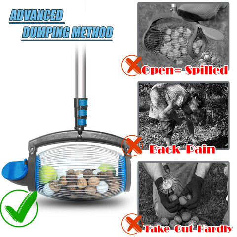 Zozen Nut Gatherer Roller dump mechanism in action for easy unloading