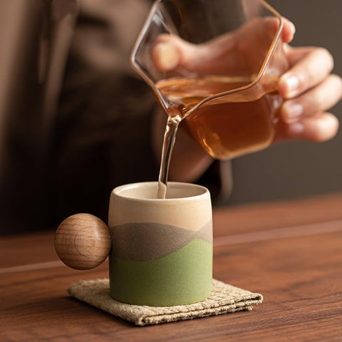 ZPGXLRZ four earthy gradient cups add color to coffee rituals