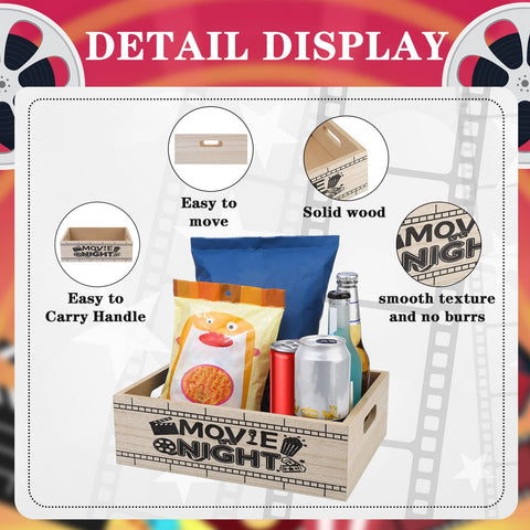 ZQUDBF cinema-themed decor tray enhances home theater ambiance.