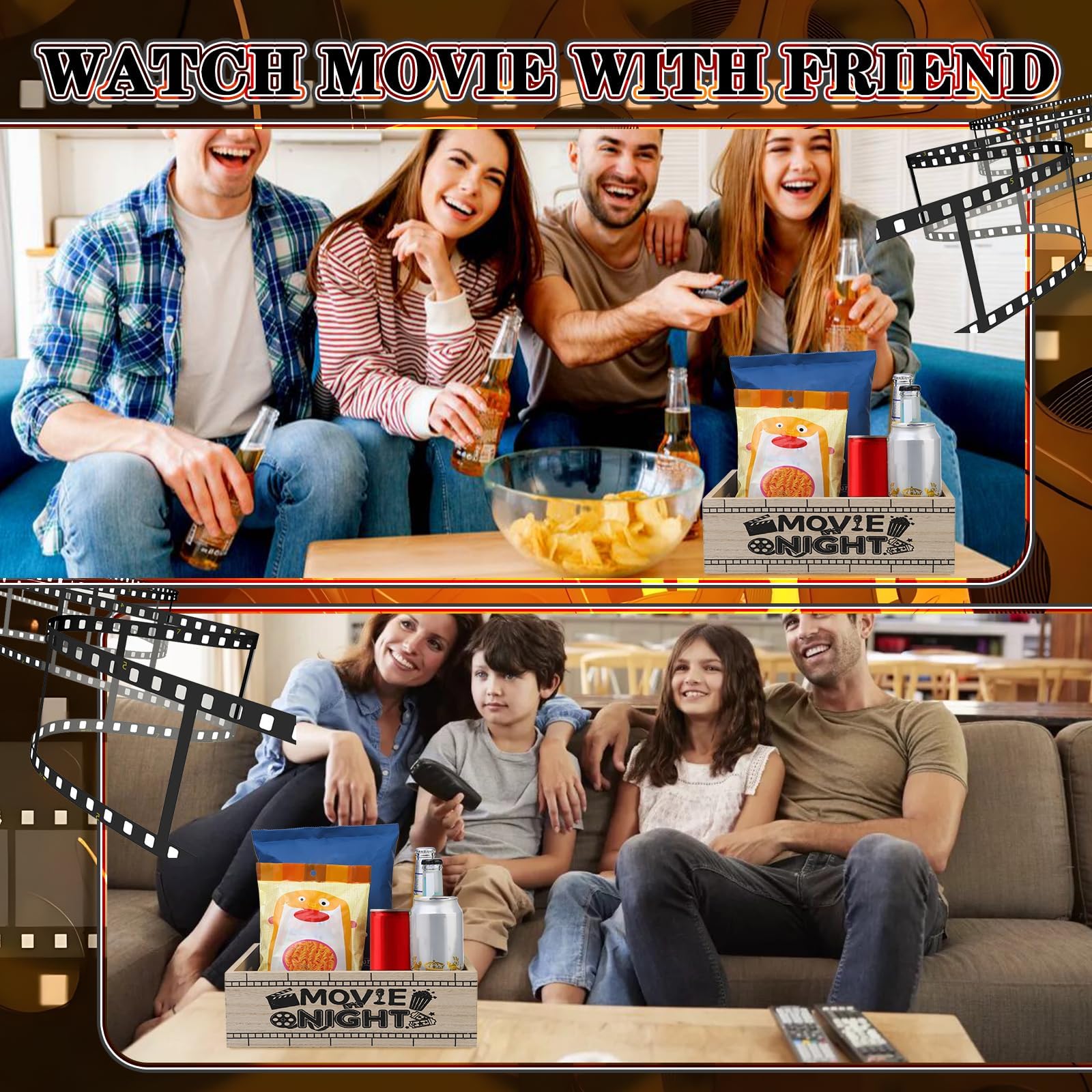 ZQUDBF gift-ready movie lover tray is ideal for holidays and gifts.