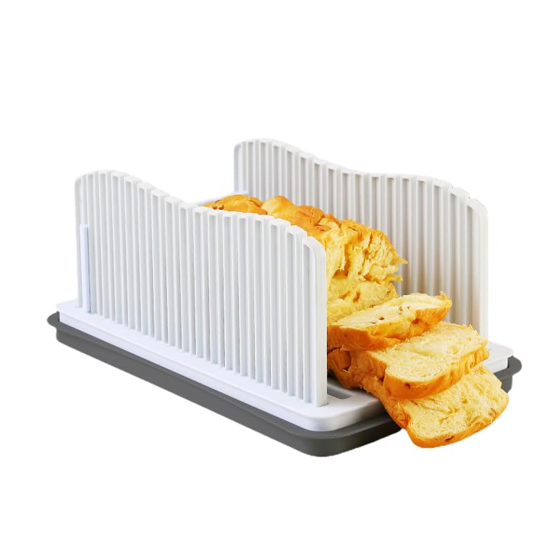 ZQZXD Professional Bread Slicer with adjustable guide for even slices