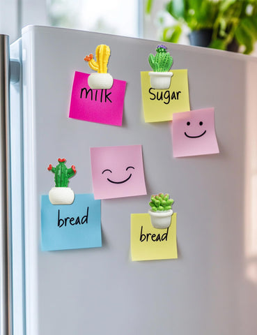 Zreal cactus magnets reliably grip thicker items on metal surfaces.