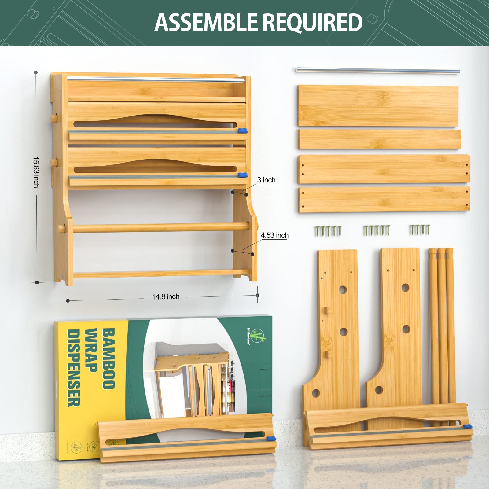 Zri Bamboo easy assembly with instructions for quick setup.