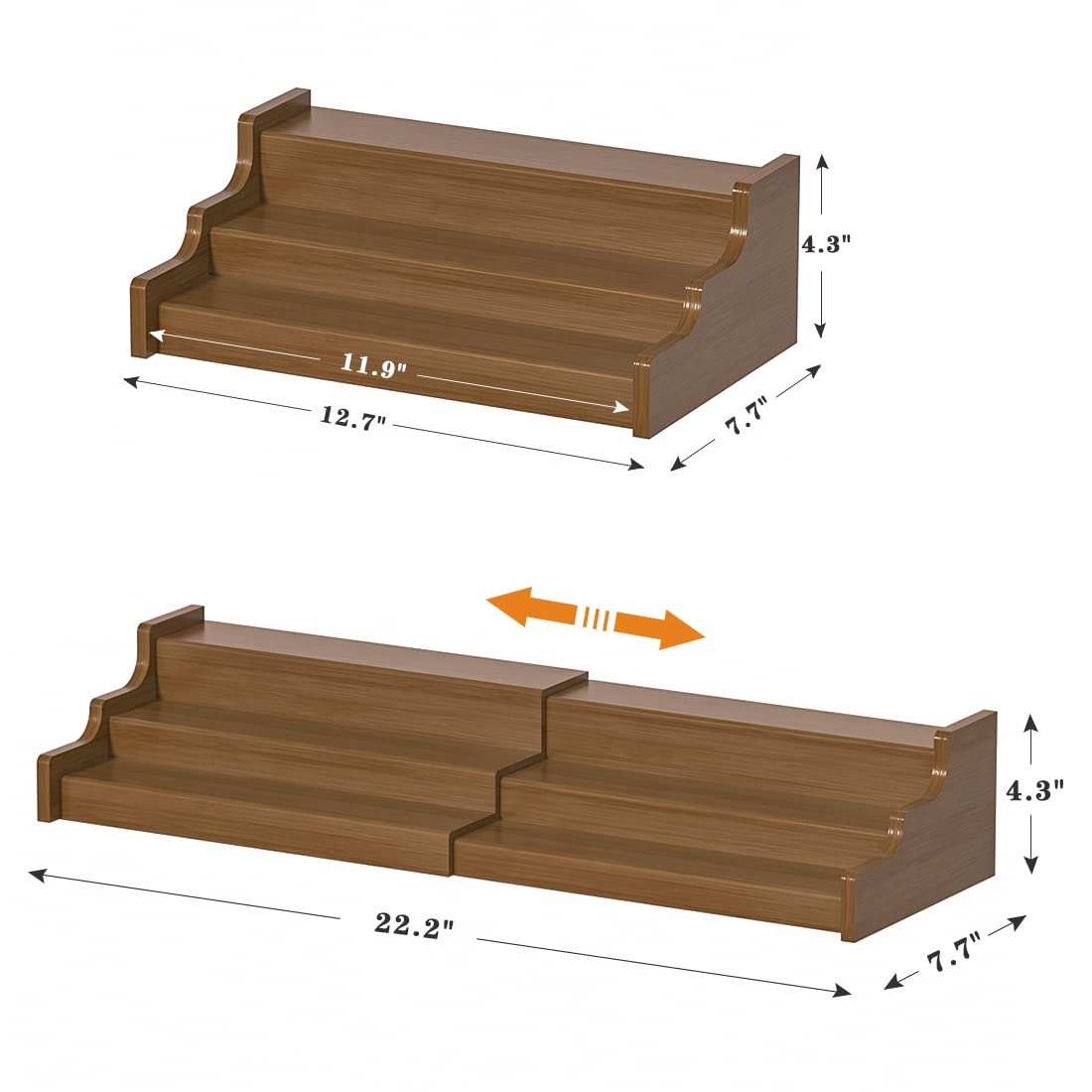 Zri Bamboo wooden rack complements cabinetry while saving space.