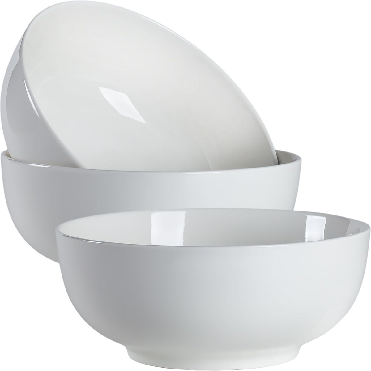 Zscera 60 oz pho bowl set of 3 in off-white; 8-inch capacity for generous portions.