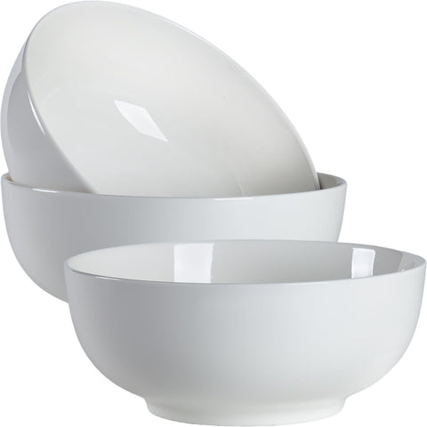 Zscera 60 oz pho bowl set of 3 in off-white; 8-inch capacity for generous portions.