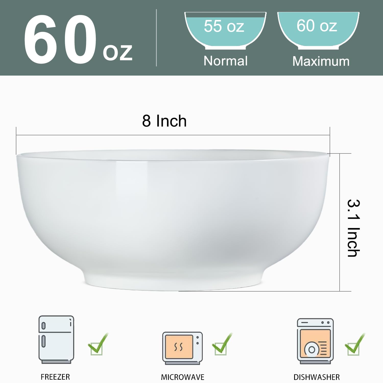 Zscera large ramen bowls in off-white; 8-inch diameter for daily meals.