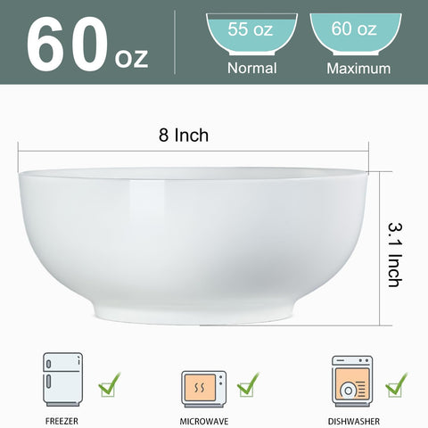 Zscera large ramen bowls in off-white; 8-inch diameter for daily meals.