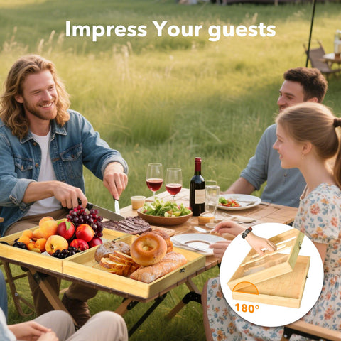 ZTDMGZS charcuterie board foldable design for easy transport and storage
