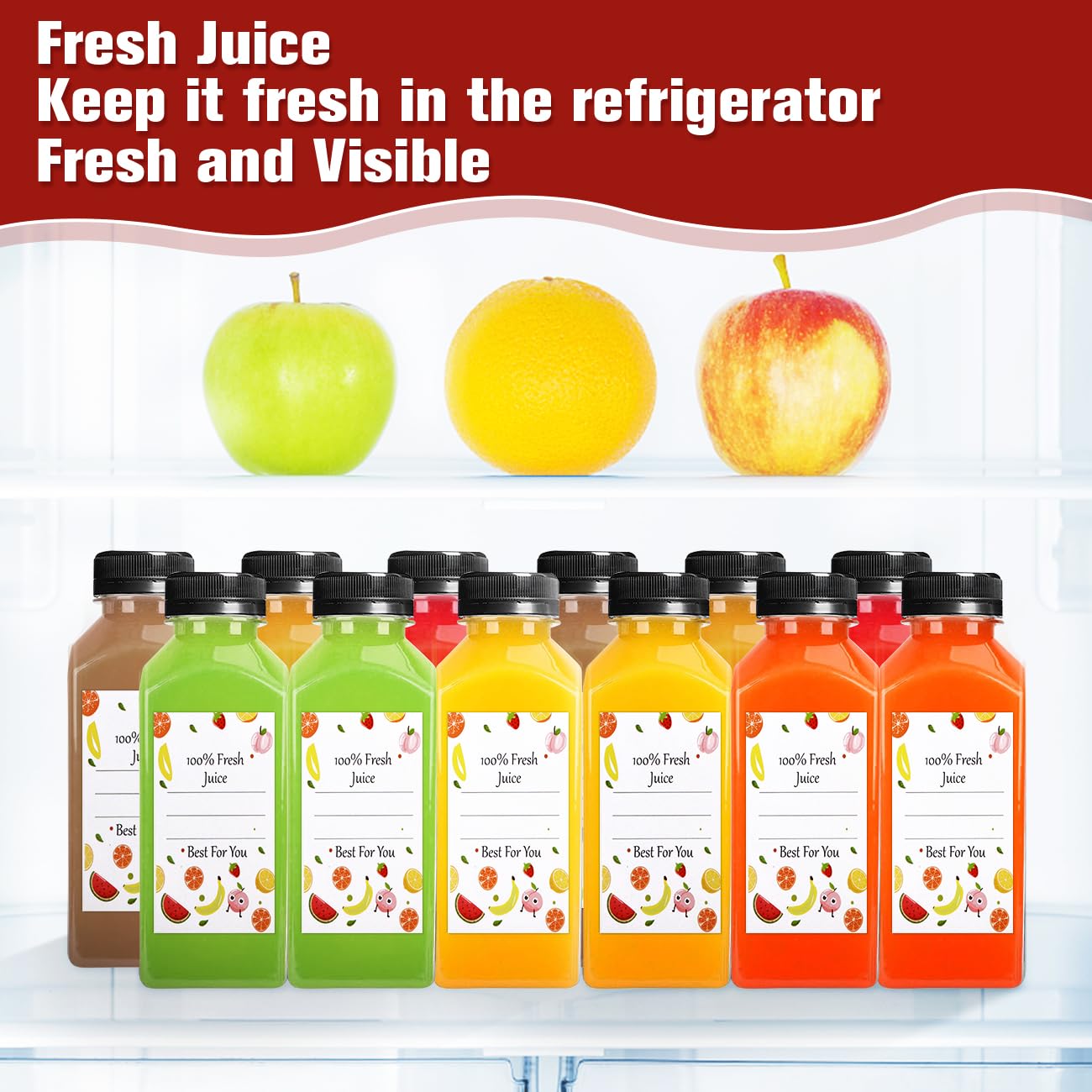 ztarraum 12-pack juice bottles convenient for batch beverages