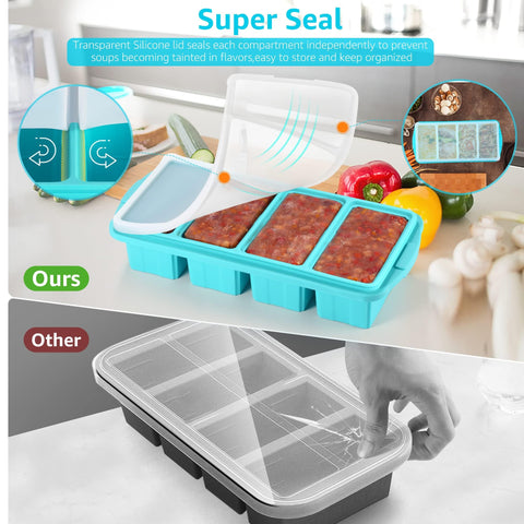 Ztomine clear lid seals tightly to keep flavors fresh.