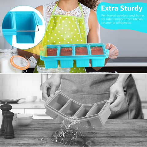 Ztomine tray shows 125 ml and 250 ml fill lines for precise portions.