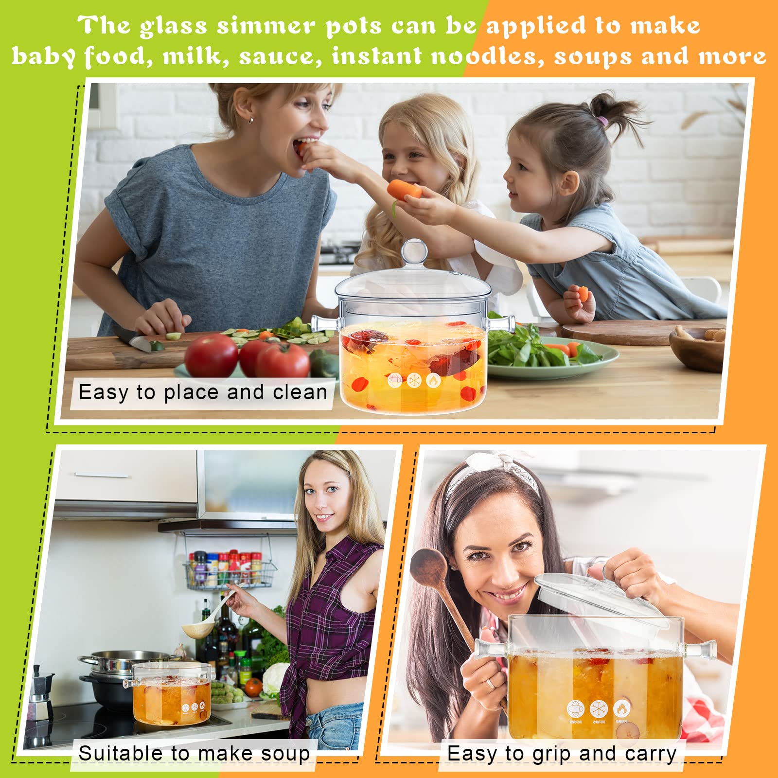 Zubebe transparent borosilicate glass pot that resists odor transfer.