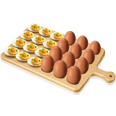 Zubebe Easter deviled egg tray with 12-hole design for organized serving