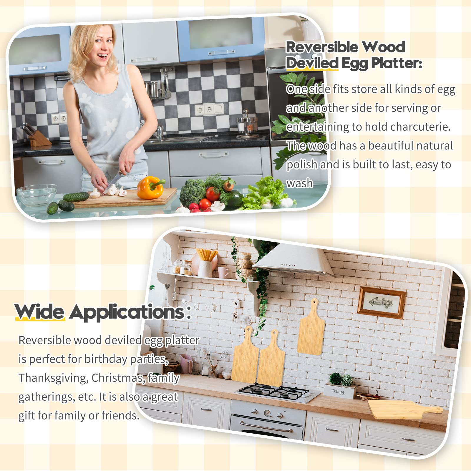 Zubebe bamboo cutting board easy to clean and maintain.
