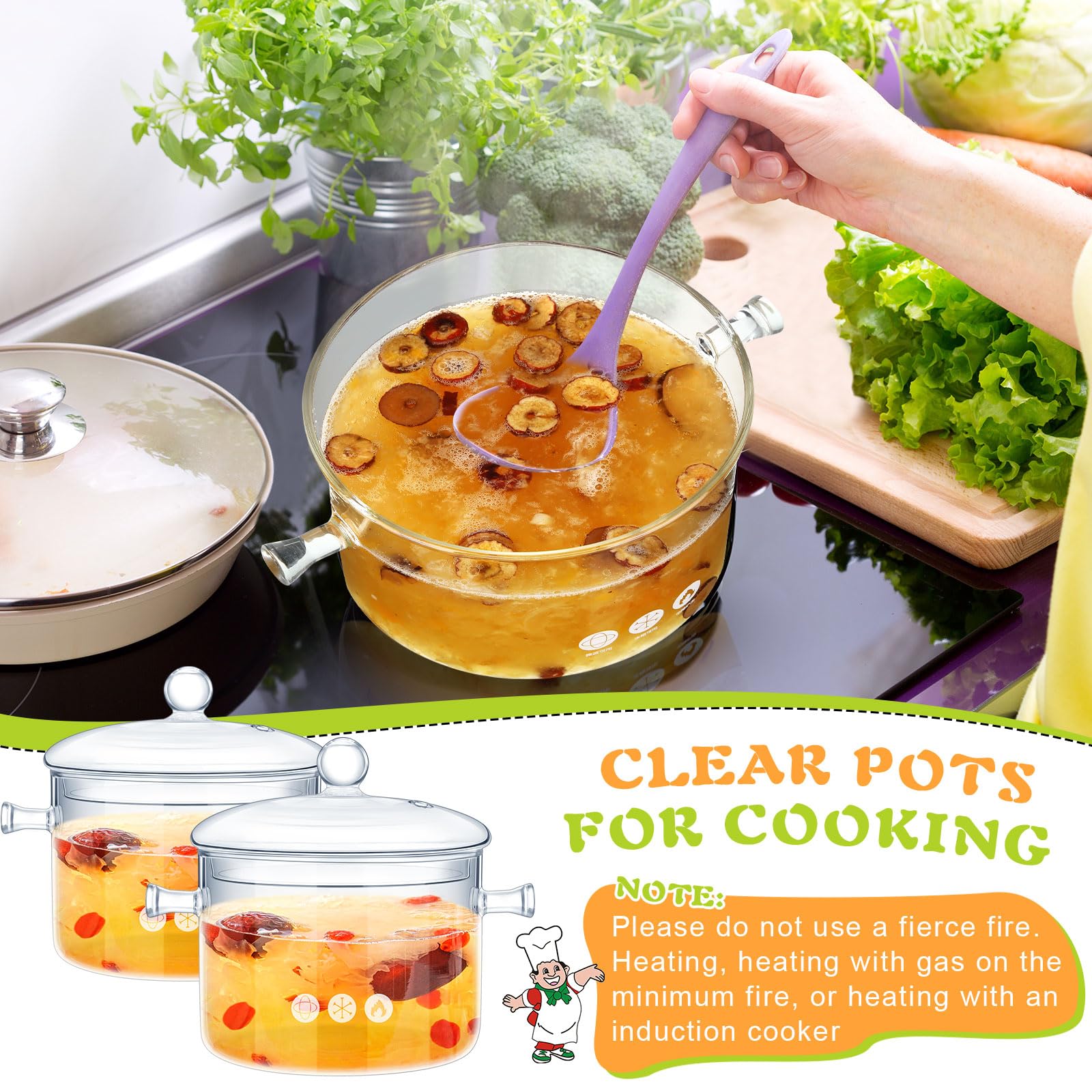 Zubebe glass pots gift-ready design suitable for cooks and home chefs.