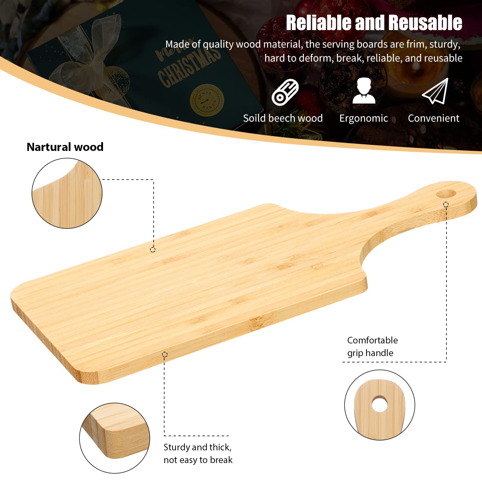 Zubebe bamboo board with laser-friendly surface for personalized gifts.