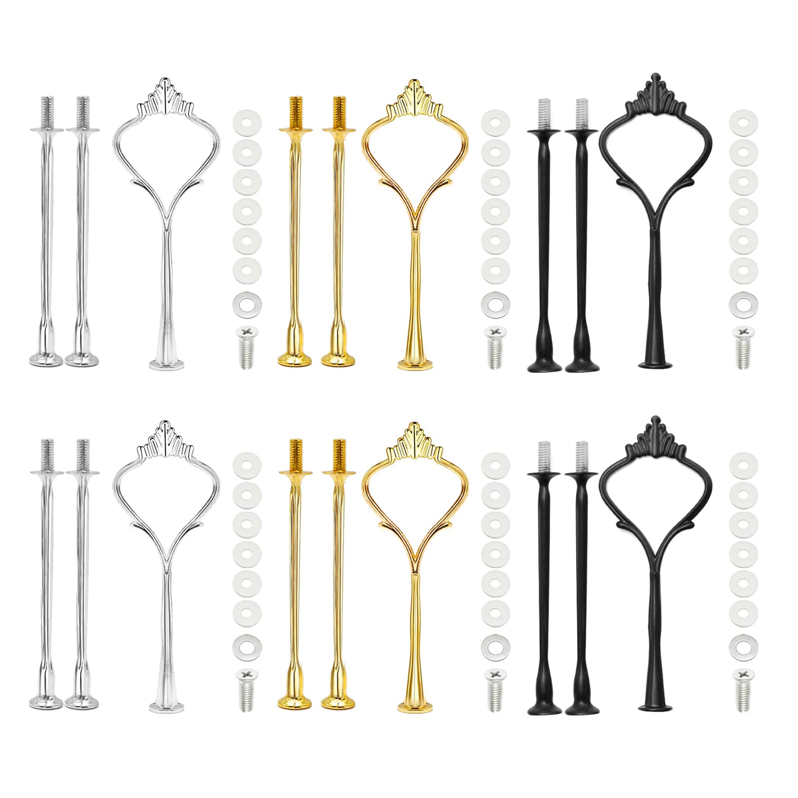 ZUDKSUY crown-type cake tray on a three-tier stand for elegant displays.