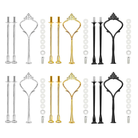 ZUDKSUY crown-type cake tray on a three-tier stand for elegant displays.
