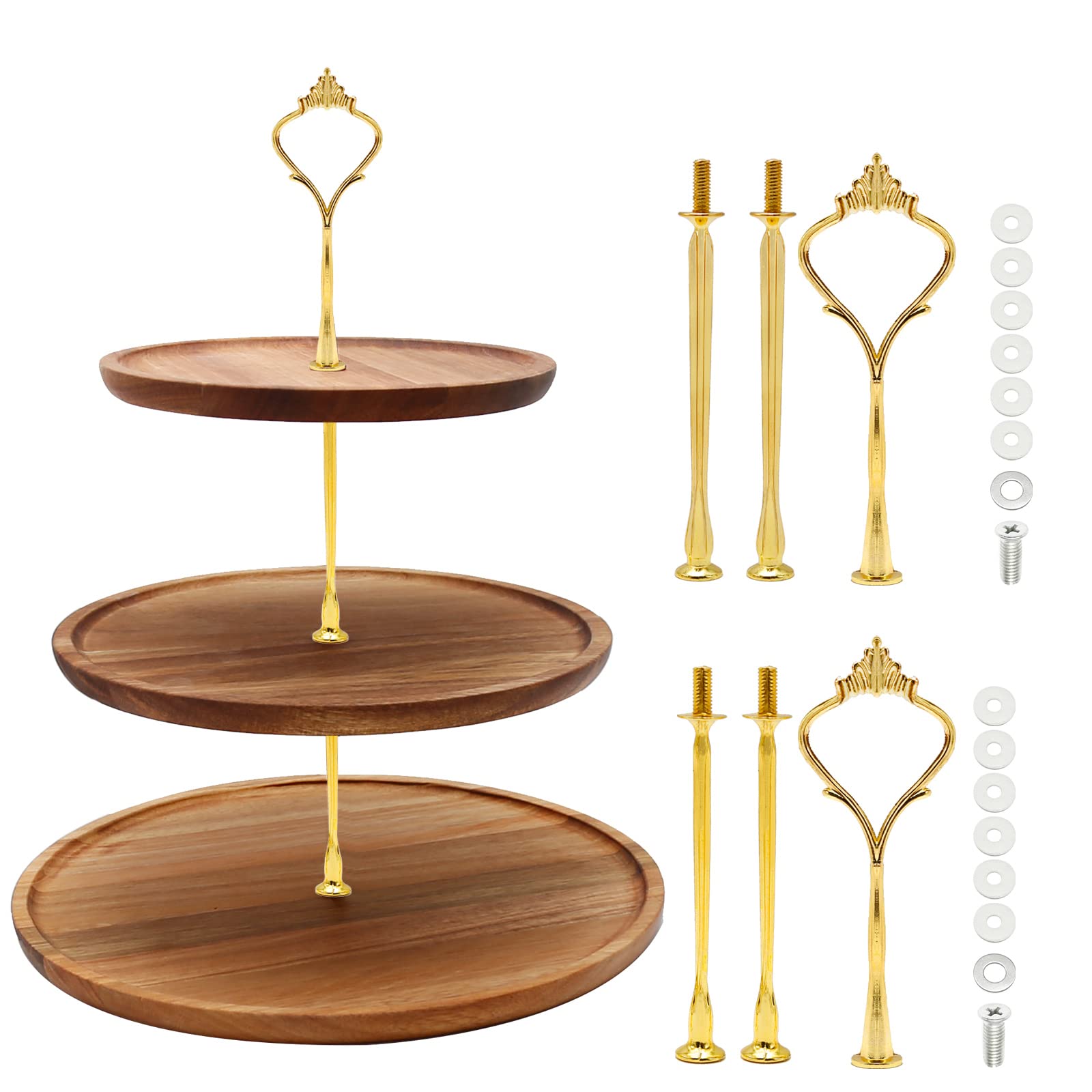 ZUDKSUY silver kit components form a sturdy two-tier display.
