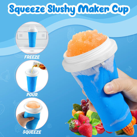 ZUGM DIY Frozen Slushie Maker cup in action turning juice into slush