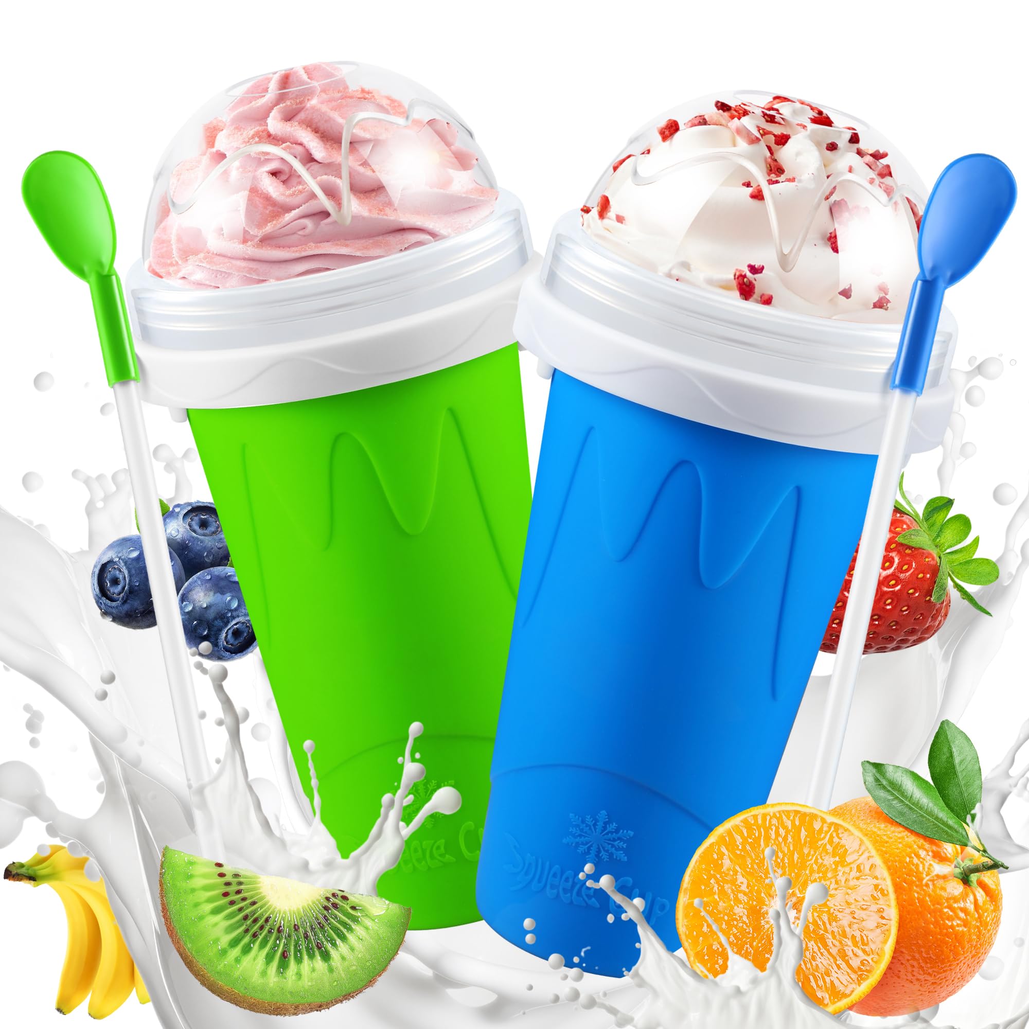 ZUGM Magic Squeeze Slushy Cups bundle for family fun and quick DIY slushies