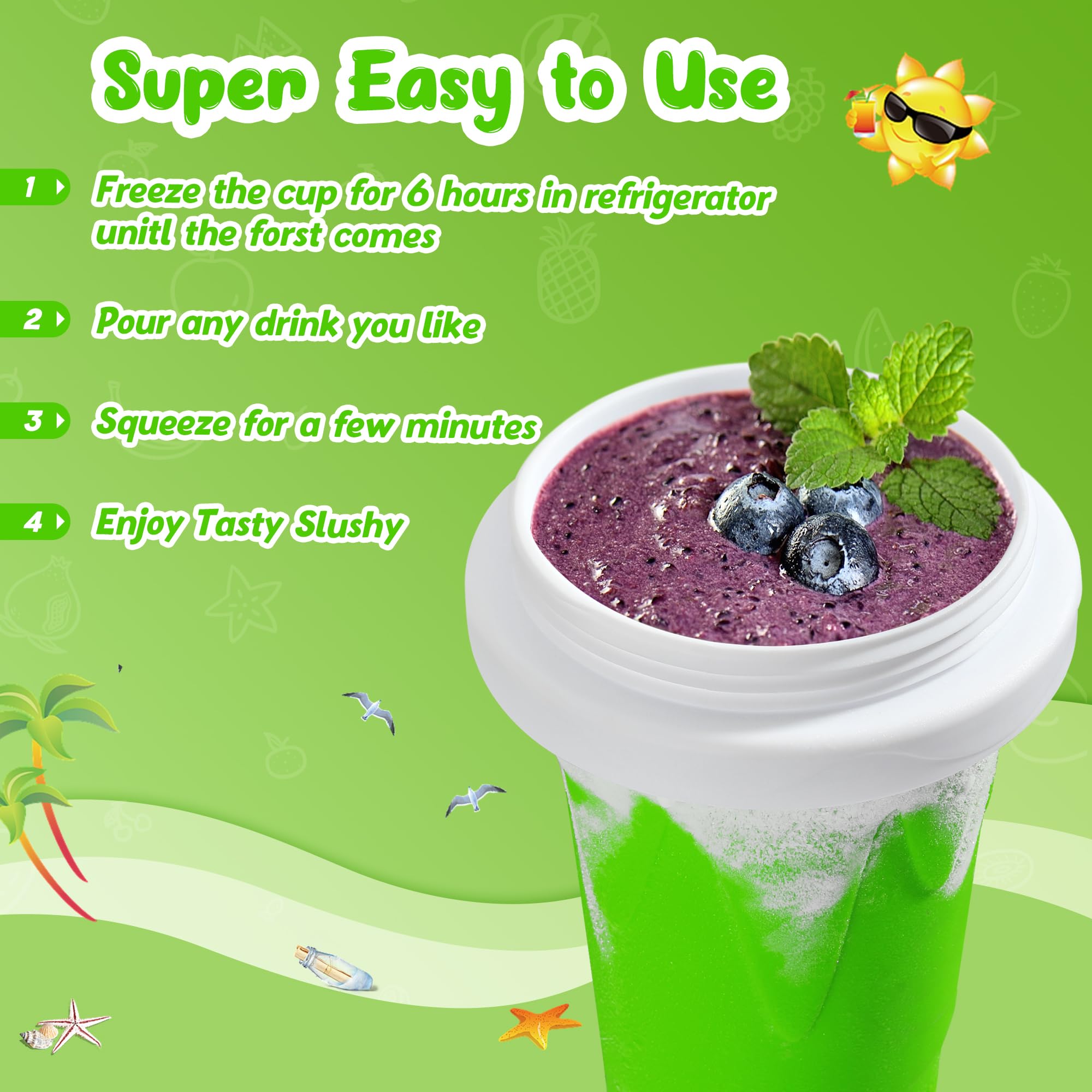 ZUGM Magic Squeeze Slushy Cups in action for DIY flavor