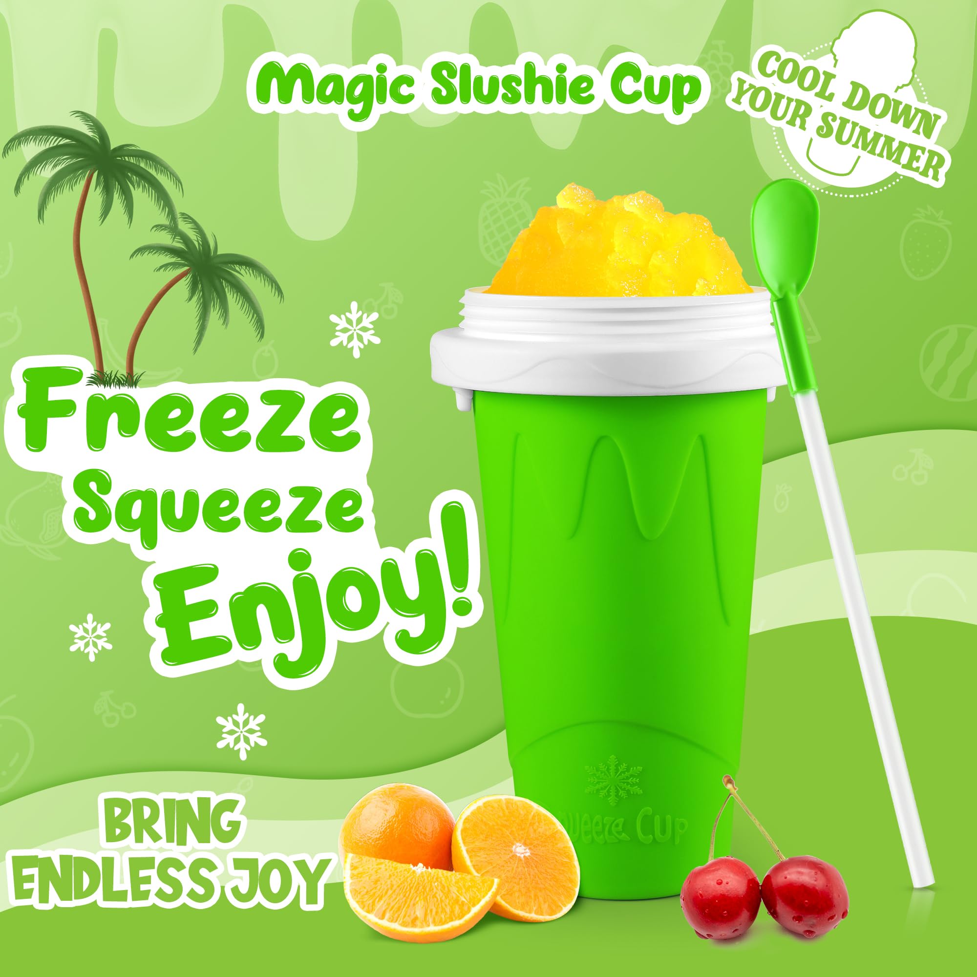 Food-grade silicone and PP make these cups reusable and safe