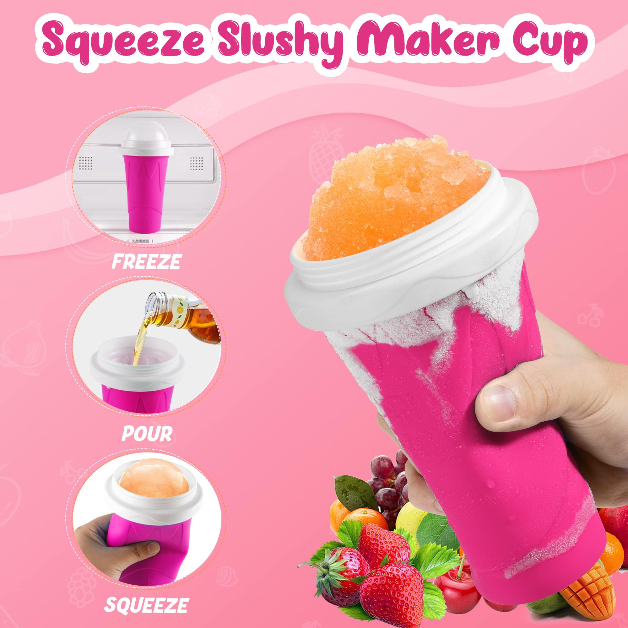 ZUGM Slushy Cups freezer ready design for flavor customization with any juice.