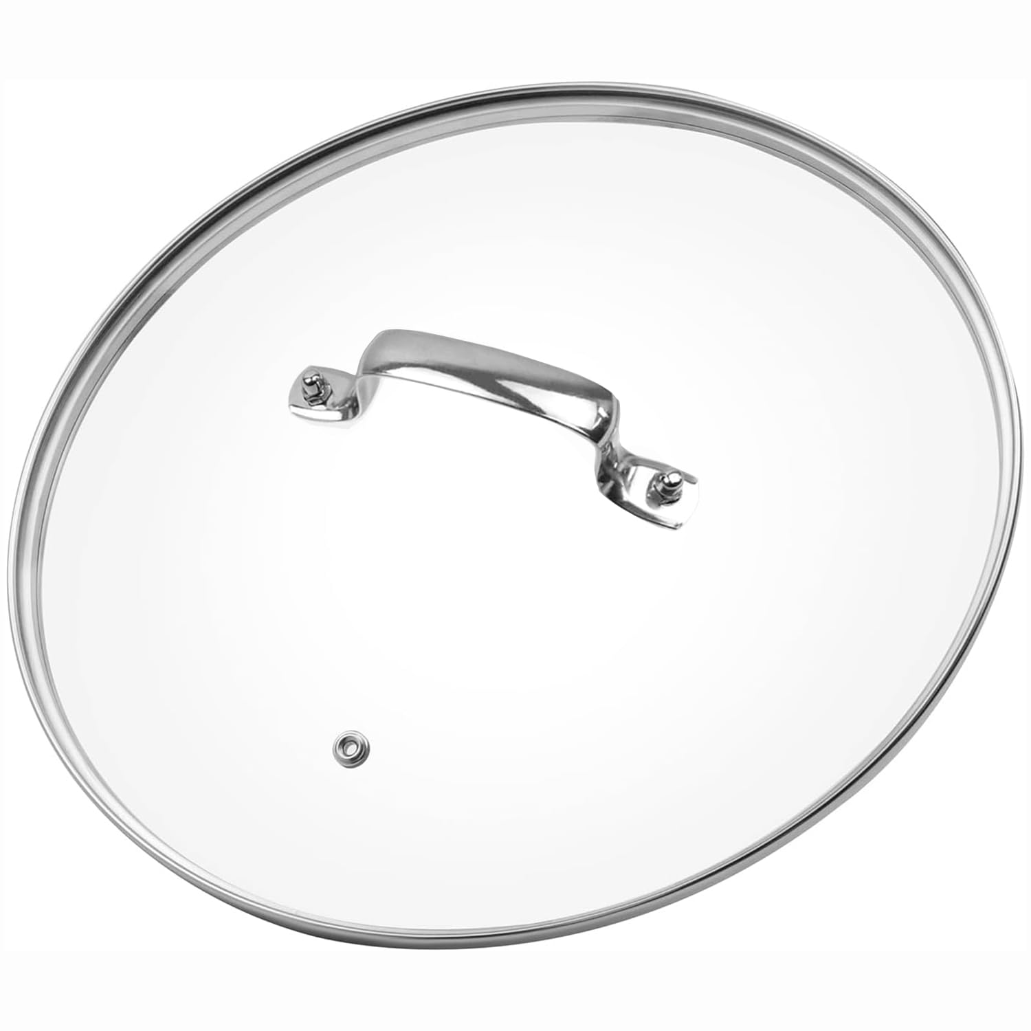 ZUIHUI 10-inch glass lid on Lodge skillet showing compatibility with 10-10.25 inch cookware for easy monitoring