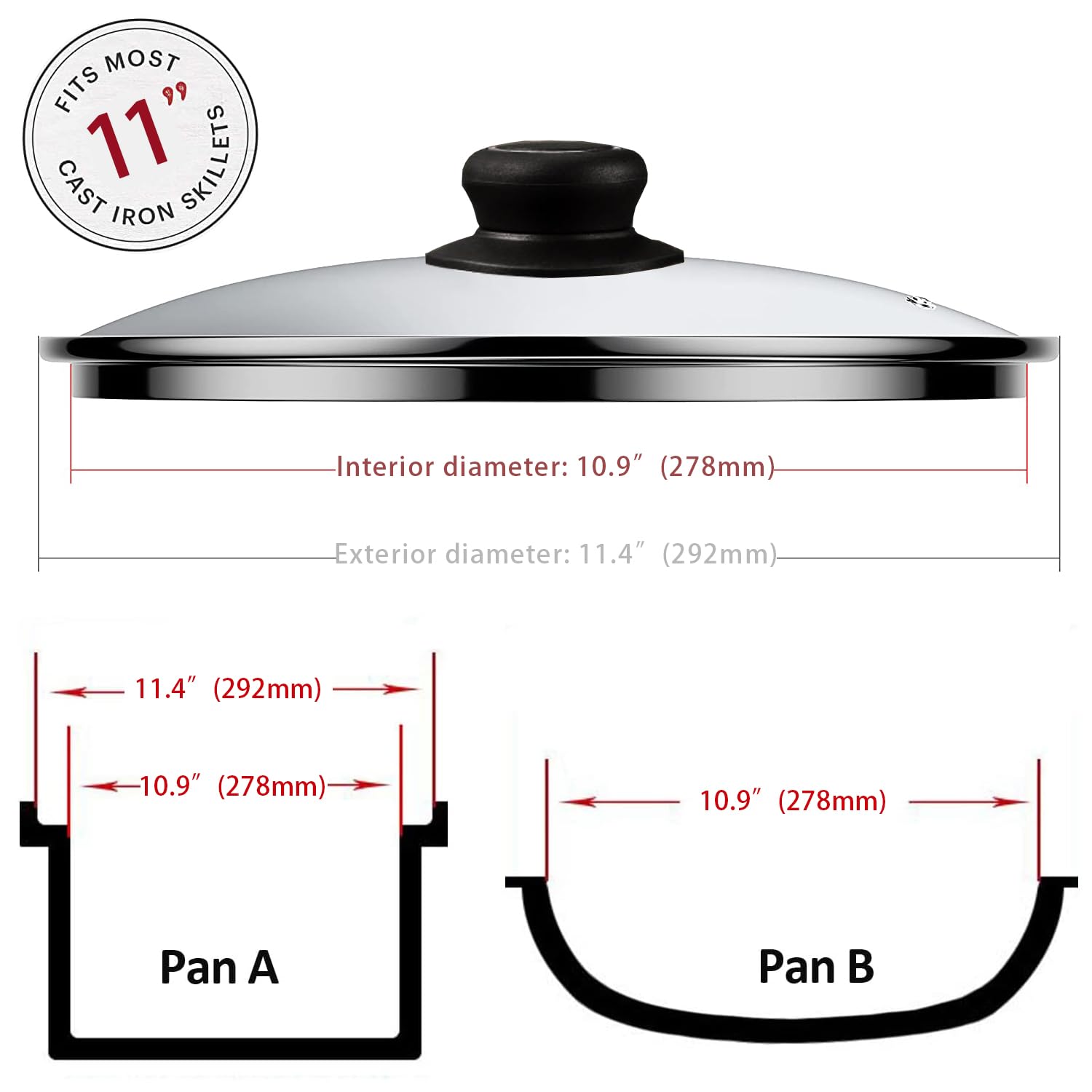 ZUIHUI lid featuring a stainless steel rim for durability and a safe seal.